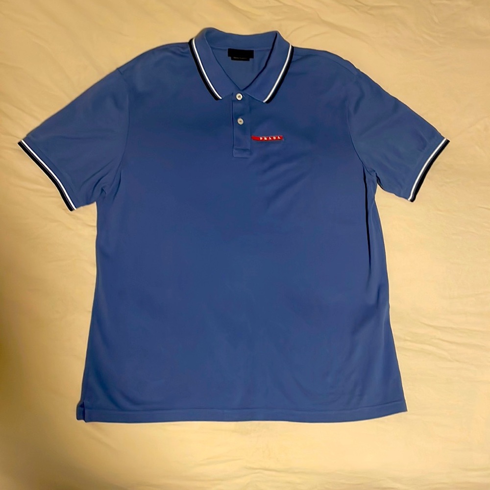 Prada Polo Euro Size XXXL USA Size XL Blue.